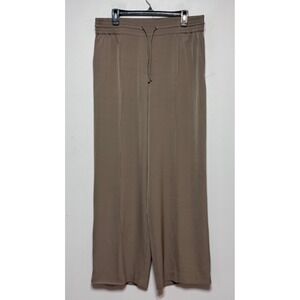 J&L ATELIER Quiet Luxury Wide-Leg Pull-On Pants Large Minimalist‎ Workleisure